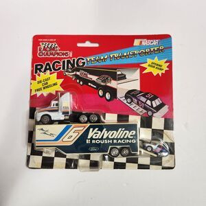 Vtg 1994 Racing Team Transporter #6 Mark Martin With Mini Stock Car #6